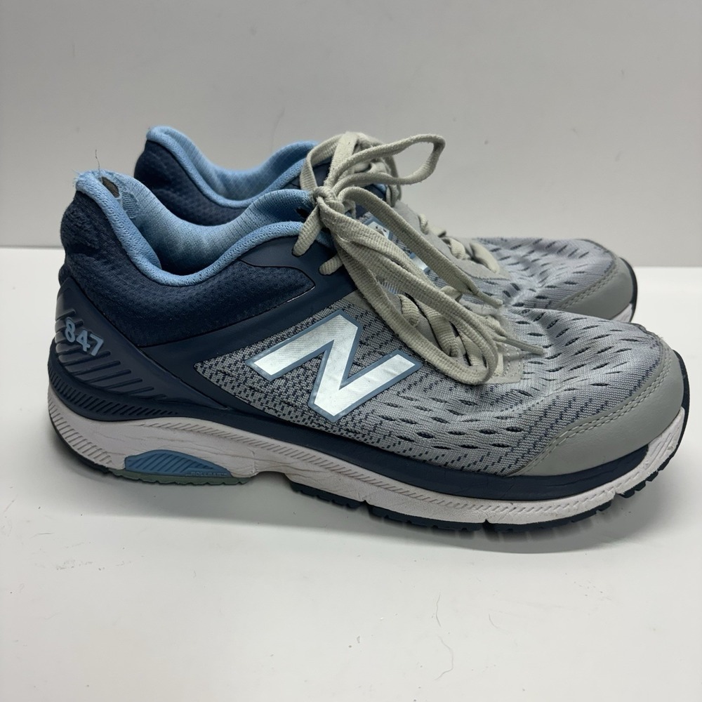 New Balance 847 v4 Shoe Womens Size 9 Blue Gray Running Walking WW847LG4 Sneaker